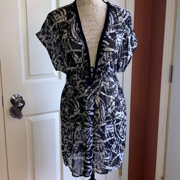 Sheer Swim Coverup Summer Dress Swim Pool Beach Resortwear by Profile s XLarge - Picture 1 of 6
